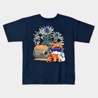 Exploring beached wreckage Kids T-Shirt